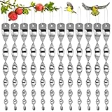 Reflektierende Vogelschreck,12 Stück Windspirale Vogelabwehr Windspiel,30cm Windspirale Vogelschreck,Reflektierende Windspirale Vogelabwehr,zum Schutz von Blumen und Garten Haus, Hof, Terrasse
