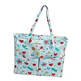 Homoyoyo DIY Aufbewahrungstasche für Zuhause Unterwegs Multifunktionale Oxford Handtasche für Strickutensilien Große Kapazität Platzsparend für Reisen