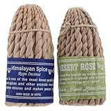 VICASKY Nepal Räucherstäbchen 2 Stück Handgefertigt aus Kräutern Langanhaltender Duft für Meditation Yoga und Spa Beruhigendes Seil Weihrauch für Büro und Zuhause