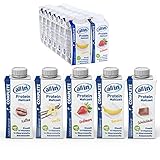 all in® COMPLETE Protein Drink Sorten Vanille, Kaffee, Schokolade, Erdebeere, Banane 14 x 200 ml - Hochkalorische Trinknahrung auf Milch-Basis | Protein Shake Mahlzeit zur schnellen Gewichtzunahme