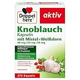 Doppelherz Knoblauch Kapseln mit Mistel + Weißdorn 60 mg/ 24 mg/ 54 mg - Traditionelles Arzneimittel zur Vorbeugung allgemeiner Arterienverkalkung - 270 Kapseln