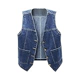 Jeans Weste Kinder, Jeansjacke Kinder Ärmellos Slim Fit Denim Outwear Mantel Mädchen Jungen Plüschjacke Frühling Casual Jeansweste Freizeit Fashion Jeansweste Oberbekleidung Winterjacke