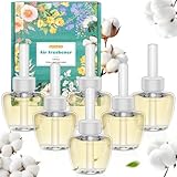 SCENTORINI Duftölflakon Nachfüller, Kompatibel Mit Air Wick und Glade Duftstecker, 6 x 19 ML, Baumwoll Duft, Raumduft Lufterfrischer, Raum Duftöl