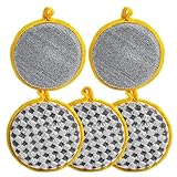 Joberio Spülschwamm, Spülschwämme für Küche - 5 Stück doppelseitiger Geschirrspülschwamm - Reinigungsschwamm für Küche, Bad, Haushalt, Reinigungsmatte