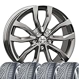 4 Winterräder Winter Uteca 9x20 ET 35 5x112 Titansilber mit 255/55 R20 110V CON WinterContact TS 870 P XL FR Evc