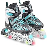 Apollo Super Blades | größenverstellbare Inliner für Kinder | Inliner Damen, Mädchen und Jungen passend in den Größen 31–42 | LED Inlineskates