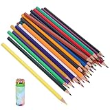 WRITWAA 48 Stück Teiliges Buntstifte Set für Schüler mit Dicken Farbenfrohen Holzstiften als Kunstbedarf für Malen Zeichnen und Kreative Schulprojekte Buntes Tragbares Farbstifte Set