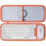 Lebakort Hart Schutz Hülle Etui für Logitech POP ICON Combo Tastatur-Maus-Set (Weiß)