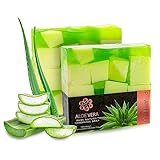 Panu Seifen Aloe Vera - Vegane Duschseife für alle Hauttypen - Naturseife als festes Duschgel und festes Shampoo - Premium Soap Bar - Natürlicher Duschbrocken als festes Duschgel