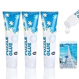 PAYFULLY Puzzle Kleber, 3 Stück Transparenter Puzzlekleber mit Applikator Geeignet für Befestigen und Aufhängen von Puzzles - 300ml