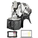 Elektrischer Kaffeeröster, 500 g, Bräter für Familie und kleines Café, 200–700 g, Kaleido Sniper M6s, Edelstahl-Farbe, Doppelsystem