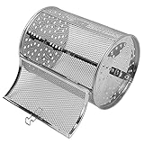 Stainless Steel Oven Rotisserie Basket | 360 Degree Rotating Rack for Even Baking | Roast Basket for Nuts/BBQ/Scented Tea | Removable Door, Oxidation - Inhibiting & Simple to