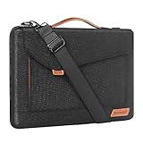 DOMISO 13 Zoll Laptop Hülle Tasche Wasserdicht Business Aktentasche tragen Umhängetasche für Acer Aspire/Swift, ASUS Vivobook/Zenbook 14, Schwarz