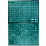 Mehrzweck-Schneidematte mit klarer Skala, perfekt zum Nähen, Schnitzen und für Hobby-Projekte (A-4, Grün)