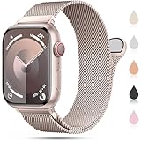 OULUOQI Ersatzarmband Kompatibel mit Apple Watch Armband 41mm 40mm 38mm 46mm 45mm 44mm 42mm Damen Herren, Einstellbar Metall Armbänder aus Edelstahl für iWatch Series Se Ultra 10 9 8 7 6 5 4 3 2 1