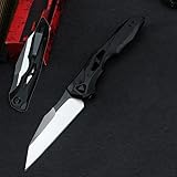 Klappmesser,Edelstahlklinge outdoor Messer mit Gürtelclip, Survival Messer für den Alltag, Sammlung & Geschenk (B)