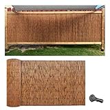 Natürlicher Bambus-Sichtschutz, wetterfest, Balkonmatte & Sonnenschutzzaun für Pooldach, Wandabdeckung, Garten (70 x 800 cm), umweltfreundliche Outdoor-Dekoration