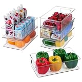 Vtopmart Kühlschrank Organizer 6er Set, Küche Aufbewahrungsbox & Organisation, Stapelbare Fridge Organizer Box, Kitchen BPA Frei Storage Ideal für Küchen, Kühlschrank, Schränke