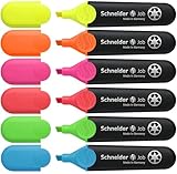 Schneider Job 150 Textmarker (aus recyceltem Kunststoff, ausgezeichnet mit Der blaue Engel) 6er Etui sortiert