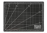 Vantage Schneidematte A4 (22 x 30 cm, selbstheilend, beidseitig nutzbar, mit Raster) schwarz