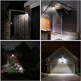 6LED-Solarwandleuchte mit Mattem Lampenschirm für Garagenkorridore, Terrasse, Garten, Zaun, Hof, Weg, Wasserdichte Solarbetriebene Außenlampe, die Automatisch 8 Stunden Lang in