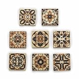 30 Stück quadratische Holzknöpfe im Retro-Stil, Malerei-Serie, Handarbeit, Nähen, Sammelalbum, Kleidung, Basteln, Zubehör, Karte, 20–25 mm, 25 mm