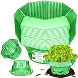 SYNERIX 24 Stück schneckenkragen, schneckenschutzring - schneckenschutzkragen, schneckenkorn schneckenzaun, schneckenring stabil groß, natürlicher Schneckenschutz für Salat und Kohl, Wiederverwendbar