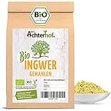 Bio Ingwerpulver (500g) | Ingwer gemahlen | Ingwerwurzel gemahlen perfekt fuer Ingwertee Ingwertinktur Ingwerwasser oder zum Kochen