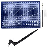 JAWUZ Carving Craft Messer Set, 2 Graviermesser, A4 Schneidmatte, Bastelmesser Set für DIY, Kunst, Kreation, Schneiden, Schnitzen, Modellbau