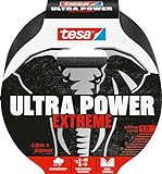 tesa Ultra Power Extreme Repairing Tape - Reparaturband mit extra starkem Halt auch auf rauen Oberflächen - wetterbeständig und handeinreißbar - 10 m x 50 mm