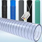 Saugschlauch Spiralschlauch Pumpenschlauch Förderschlauch Wasserschlauch Druckschlauch Poolschlauch - Made in Germany (25 mm (1') - Meterware, Saugschlauch - Transparent)