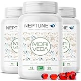 MoriVeda Neptune Krillöl Kapseln, Omega 3-6-9 EPA DHA Antioxidantien, Vitamin E, Cholin, Phospholipide, hohe Bioverfügbarkeit, 3x 90 Stück