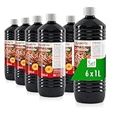 Höfer Chemie 6 L Grillanzünder flüssig für Holzkohle, Grillbrikett, Kamin, Grill, Feuerstellen UVM. - Mit Kindersicherheitsverschluss