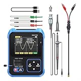 LVYXON DSO-TC3 Oscilloscope, 3-in-1 Handheld Oscilloscope, DDS Signal Generator, Transistor Tester, 500Khz Bandwidth 10MSa/s Sampling Rate, 6 Type of Waveform, Freeze Transistor Measure OPTION