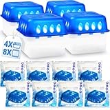 4x Box Luftentfeuchter 8x 400g Beutel Granulat Raum Entfeuchter Stopper Trockner