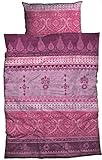 sister s. Biber Bettwäsche Indi 135 cm x 200 cm Beere-pink orientalische Ornamente Bordüren Bettwäsche-Set modernes Landhaus Italienischer Flair so hip…