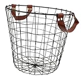 BUGUUYO Runder Metallkorb für Kaminholz mit Klappbarem Griff Robuster Feuerholzhalter für Lagerung und Transport Vielseitiger Holzkorb für Camping und Wetterfest Große Kapazität