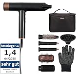 Princess Airstyler Pro, 7-in-1 Stylingtool, 3 Heiz- & Geschwindigkeitsstufen, Ionenfunktion, Coolshot, 1,8m Kabel, Reisetasche, 7 Aufsätze, Hitzeschutzhandschuh, BLDC-Motor, 2000 W, 01.529205.01.001