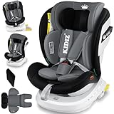 KIDIZ® Kindersitz i-Size ECE R129 Babyautositz Rebounder Kinderautositz Isofix Top Tether 360° drehbar Gruppe 0/1/2/3 ab Geburt - 12 Jahre 0-36kg 5-Punkt-Sicherheitsgurt Mit Sonnen/Seitenschutz