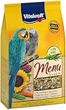 Vitakraft Menü, Papageienfutter, mit Nüssen und Gemüse, mit Vitaminen und Mineralien, ohne Zusatz von Zucker (1x 3kg)