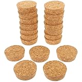 IWOWHERO 20 Stück Konische Holzkorken 34 37mm Flaschenverschluss Auslaufsichere Ersatzkorken für Bier Wein und Apothekerflaschen Weiche Holzstopfen für Glasflaschen