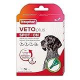 BEAPHAR - VETOplus SPOT-ON Für Hunde Zwischen 15-30kg - Repellent Gegen Flöhe, Zecken, Mücken Und Herbstgrasmilben - Sofortige Wirkung - Schützt Bis Zu 12 Wochen - 3 Pipetten Je 2ml