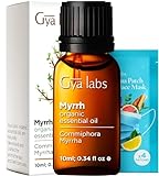Gya Labs Ätherisches Myrrheöl Bio für die Haut – 100% reine ätherische Myrrheöle in therapeutischer Qualität Bio für Diffusor – Ätherisches Bio-Myrrheöl für Haare, Kerzenherstellung (10 ml)
