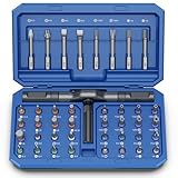 Bomivoi 42 in 1 Magnetisches Schraubendreher-Set, DIY Ratschen-Schraubendreher-Set, Multi-Bit-Magnetantriebsset mit abnehmbarem Ratschengriff, tragbares kompaktes Reparaturwerkzeug-Set für Möbel