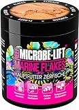 MICROBE-LIFT Marine Flakes - 250 ml - Qualitäts-Flockenfutter für Meerwasserfische, fördert Farbenpracht und Wachstum, kaltgepresst, unterstützt die Fischgesundheit.