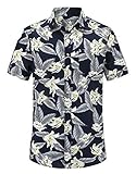 Leader of the Beauty Herren Hemd Casual Floral Knopfleiste Sommer Strand Kurzarm Hemd Gr. XXL, Blumenmuster 6