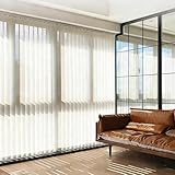 Vertikaljalousie Innen, Lichtfilterung Vertikal Jalousie, 97mm Lamellenvorhang, Verdunkelnd Schiebevorhang Fertiges for Terrasse Glasschiebetüren und Büroarbeitsplätze(120cmWx160cmH)