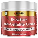 5Kind Extra Stark Anti-Cellulite Creme 200 ml – Natürliche wärmende Formel gegen Cellulite – Straffende Creme gegen Orangenhaut, effektive Cellulite-Behandlung - Beste hautstraffende