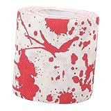 HAPINARY 1 Rolle Halloween Toilettenpapier Halloween Partyzubehör Toilettenzubehör Badezimmer Toilettenpapier Bedrucktes Toilettenpapier Für Die Toilette Rotes Toilettenpapier