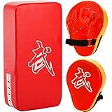 WUWEOT 2-in-1 Boxhandschuhe Kick-Pack Set Boxhandschuhe Taekwondo Kick-Pad Boxpads Curved Focus Punching Handschuhe,Einstellbar Soft Shield Durable Training Pads Set